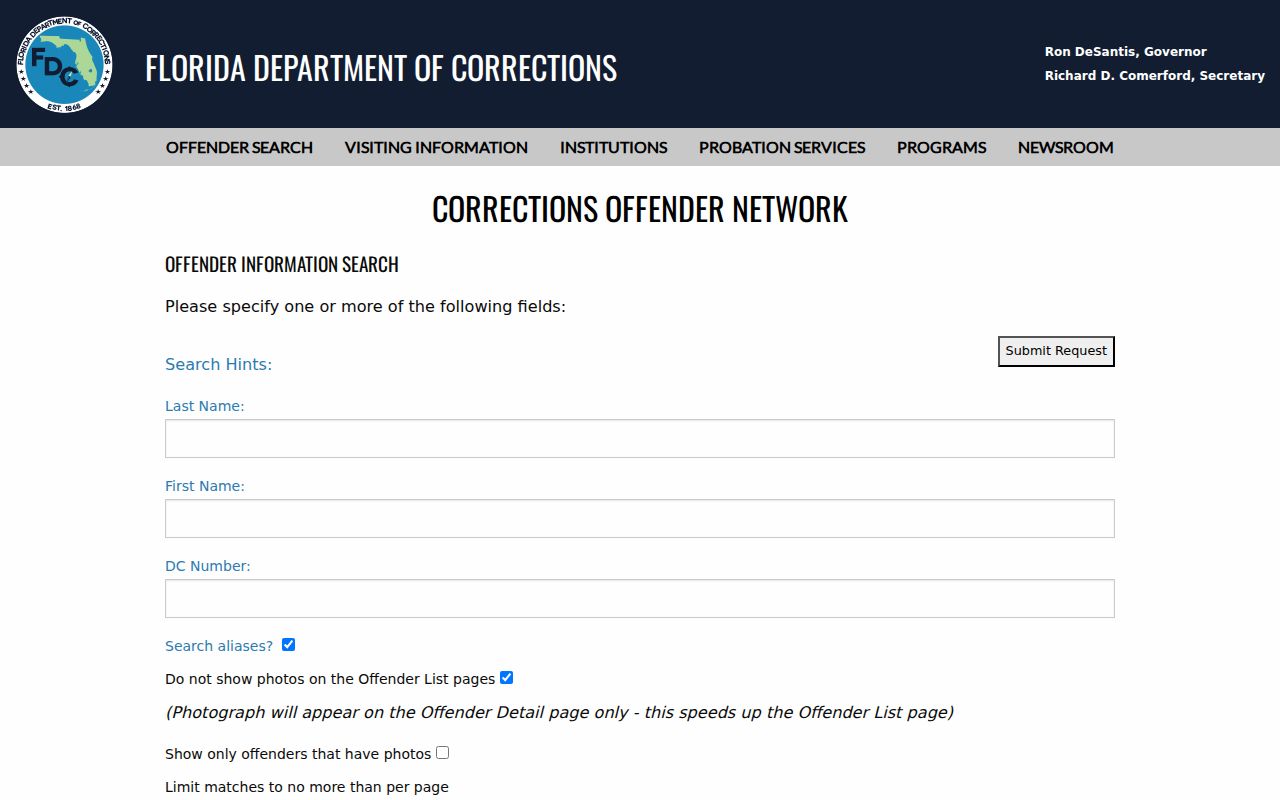 Pinellas County resident lookup using Florida corrections records